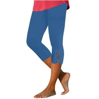 Oalirro Capri Sweatpants за жени с висока талия твърд цвят туризъм Пътешествия за пътуване за жени Crrpoed Pant