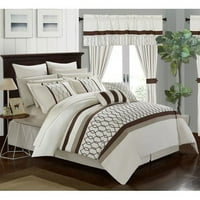 Topaz Comforter Bed в чанта плисирана развълнуван дизайнерски разкрасен комплект за спално бельо