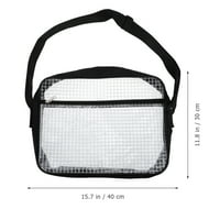 Rosarivae Cross Body Page Transparent PVC Grid Чанта за раменна торбичка Антистатична чанта за съхранение