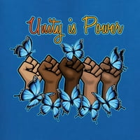 Wild Bobby Unity е Power Black Pride Женски графична тениска с дълъг ръкав, Royal, X-Large