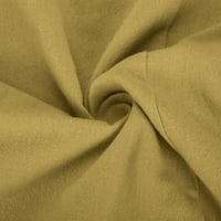 Големи памучни спални ризи за жени от печат от глухарче лято ежедневни къси ръкави екипаж на екипаж на туника свободни удобни основни блуза 02жълто m