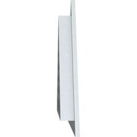 Екена Милуърк 68 в 34 н триъгълник фронтон отдушник стъпка функционален, ПВЦ фронтон отдушник с 1 4 плосък тапицерия рамка