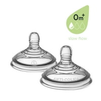 Tommee Tippee Анти-колочни бебешки бутилки Бавен поток на гърдите и уникалната анти-колочна вентилационна система, лилави панди