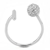 Luxe Jewelry проектира женски пръстен от неръждаема стомана с кубични цирконийски камъни AAA - размер 8