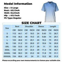 Плюс Sizeprinted Cubbch Working Uniform Топс за мъжки кръст V-образно деколте с къс ръкав забавни тениски работно облекло с джобове