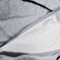 Обикновена качулка мъже ежедневни качулки с цип яке свободни спортове на открито Zip Up Pocket Sweatshirt яке с качулка