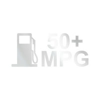 MPG стикер Decal Die Cut - самозалепващо винил - устойчив на атмосферни влияния - Произведен в САЩ - много цветове и размери - JDM Euro Hybrid пробег Петдесет мили на галон