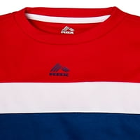 Момчета Цвят блокиран потник, тениска и шорти, 3-Парчета комплект, размери 4-12