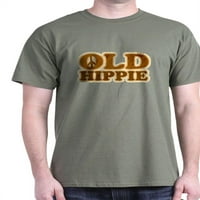 Cafepress - стара хипи мирна тъмна тениска - памучна тениска