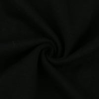 Ден на майките дамски върхове облечени ежедневни летни върхове за жени Графичен екипаж с къс ръкав фестивал ризи за жени Сладки върхове тениски за жени модни плажни класове Y2K Soft Basic Black XL