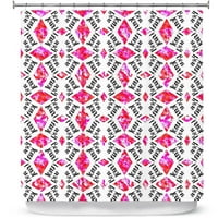 Душ завеси 70 93 от Dianoche Designs от Zara Martina - Bonjour Pattern Pink