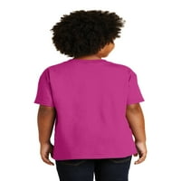 MMF - Тениски за големи момичета и върхове на резервоара, до големи момичета - емоджи намигват лице