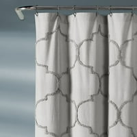 Буен декор Avon Chenille Trellis текстурирана памучна завеса за душ, 72x72, пастелни син