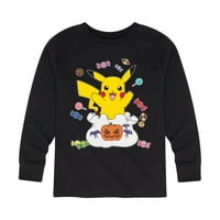 Pokémon - трябва да я ям всички - младежки графична тениска с дълъг ръкав