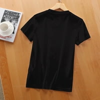 Обичайте моята гореща приятелка Класическо прилепване - черно, руо модерен графичен тройник за жени - тениска с къс ръкав с моден дизайн