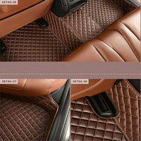 Луксозни кожени кожени кожени подложки за автомобили за всички атмосферни условия за автомобили, дживери и камиони според автомобилния модел- подходящ за седалки