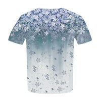 Gdfun Summer Tops Женски бутон за риза с къс ръкав плюс размер тениска Цвете отпечатани ежедневни върхове