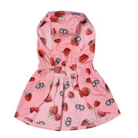 Sehao сладък домашен любимец пола за печат дишаща лятна риза без ръкави удобна кучешка риза дишащо куче розово l