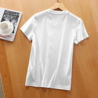Тюркоазена капка каукисин уиски космически каубойка небрежни ризи с къс ръкав за жени - уникални графични тройници за ежедневно облекло