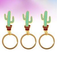 Creative Cactus Keychains уникален държач за ключ Забавен ключ Ключ Декорация Малък подарък за мъже жени