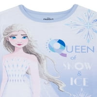 Disney Frozen Girls Изключителен комплект за пижама с дълъг ръкав, размери 4-12