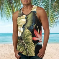 Rbaofujie Tank Tops Мъжки лято 3D цифров печат без ръкави за безсъзнание на тениски подаръци за мъже