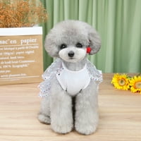 jiaroswwei рокля за домашни любимци супер тънка дишаща пуловер куче сватбена дантелена рокля кученце костюм