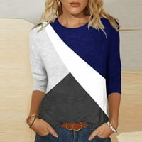 Aufmer графични тийнейджъри жени модни отпечатани разхлабени тениска в средна дължина ръкави блуза кръгла шията небрежна