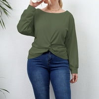 Zrbywb модна корейска дама тениска фабрика по поръчка плюс размер жени есен плътно цвят дълъг ръкав ежедневна тениска