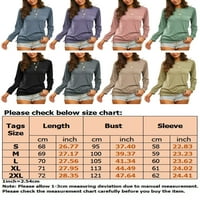 Niuer Crew Neck Casual Blouse Pops for Women Long Loweve Basic Pullover Rish Side Slit Tee с джоб есен зимен салон облекло