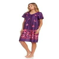 Лати модни жени нощни спални дрехи женска рокля за сън нощен риза лилаво 1x