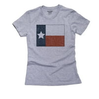 Проста цветна тексаска държавна знаме и цветове женска памучна сива тениска