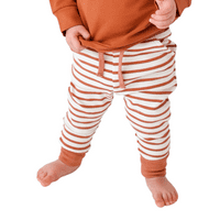 Unise Baby Jersey Joggers - Terracotta Stripe