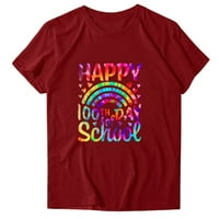 Женско писмо отпечатана смешна тениска о-окрути летни тениски за тийнейджъри 100-ти ден от училищни върхове с къс ръкав