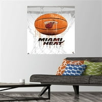 Маями топлина - капе Баскетбол стена плакат с пуш щифтове, 22.375 34