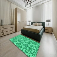 Ahgly Company вътрешен правоъгълник с шарени средни пружини зелени килими, 2 '4'
