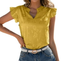 fvwitlyh карирани ризи за жени дамски пригоден къс ръкав Основна проста риза с копче разтегателен дълъг ръкав, ризи за ръкав отгоре