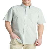 Мъжки къс ръкав райе лесно грижи бутон нагоре риза-размер ХС-3х