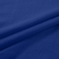 Tking fashion дамски лято плюс размер ръкав от екипажа на Crewneck Solid Tops Небрежни разхлабени ленени ризи блуза синьо 4xl
