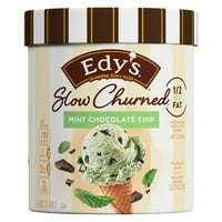 Едис Дрейер бавно разбит ментов шоколад чип лек сладолед, кошер, пакет, 48оз