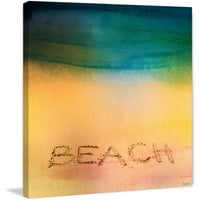 Парвез Тадж плажен пясък живопис печат върху увито платно