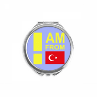 Съм от Turkey Art Deco Fashion Hand Compact Mirror Round Portable Pocket Glass