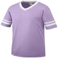 Augusta 2XL Sleeve Stripe Jersey Light Lavender White 360