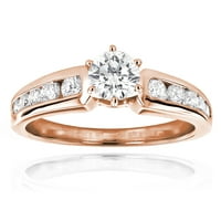 Дами 14K естествено 1. CTW Diamond Designer годежен пръстен