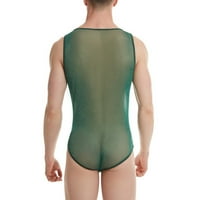 Fule men mesh виждане-блясък бельо Bodysuit Leotard Jumpsuit Bushear Brief