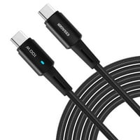 Urban USB C до USB C кабел 1,65ft 100W, USB 2. Тип C Зареждащ кабел Бързо зареждане за Zenfone Ze620kl, iPad Pro, iPad Air 4, Samsung Galaxy S21, Pixel, Switch, LG и други