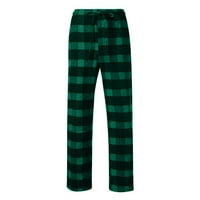 Jsaierl Men Buffalo Plaid Pajama панталони удобни разхлабени салони панталони с панталони за пижама за спално облекло