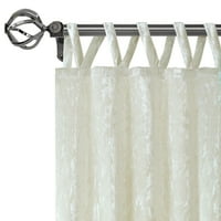 Achim Harper Criss -Cross Window Curtain Panel - кремообразно бяло