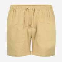 Мъжки памучни спални къси панталони еластични талии на летните плаж разхлабени панталони