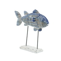 Студио Blue Metal Fish Sculpture - S 10